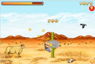 Johnny Crash, a stunt-rider game set in a desert